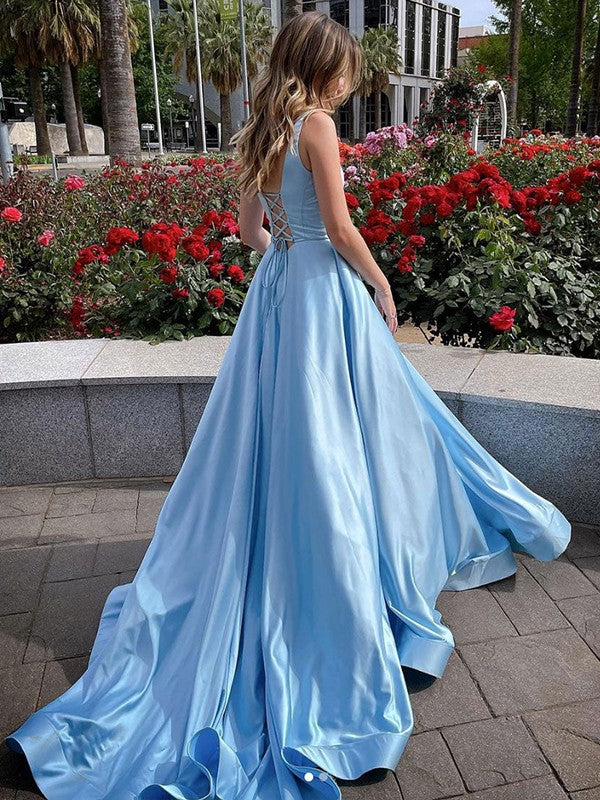 Glamorous Party Dress Ruffles Straps Sleeveless Court Train Prom Dress