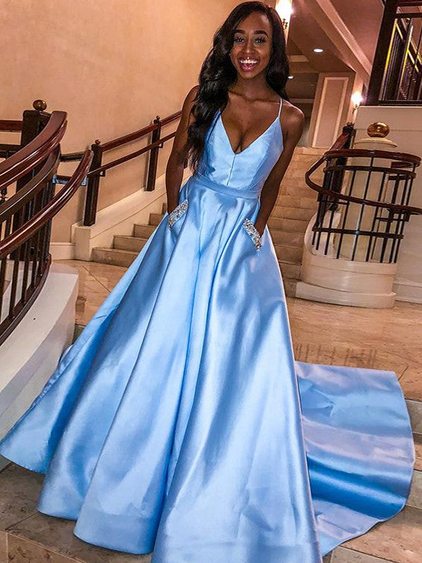 Glamorous Party Dress Ruffles V-neck Sleeveless  Prom Dress