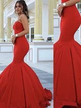 Chic Mermaid Sweetheart Sleeveless  Elegant Evening Dress