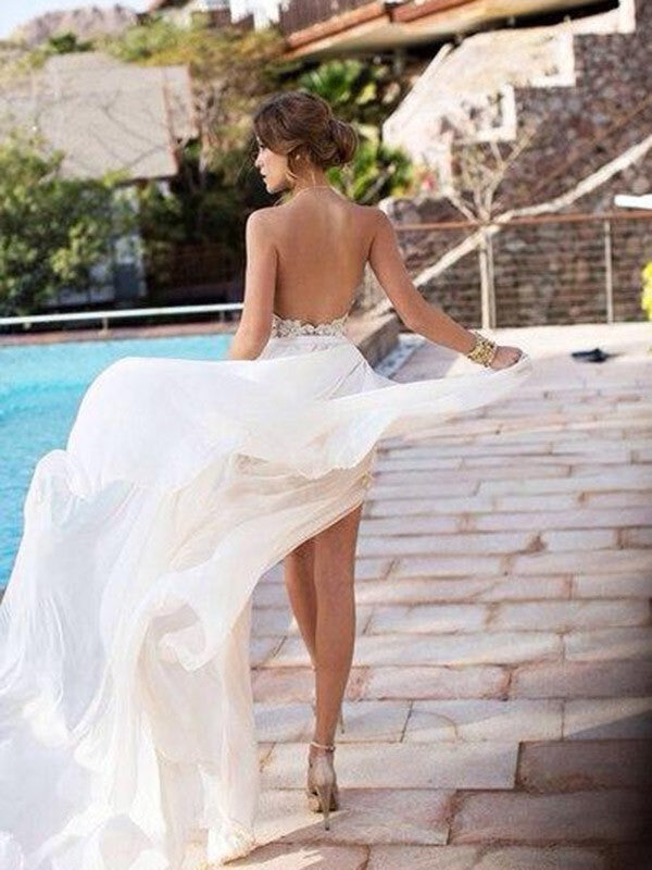 Gorgeous Halter Sleeveless Lace Chiffon  Prom Dress