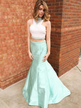 Beautiful Sleeveless Mermaid Long Beading Elegant Evening Dress