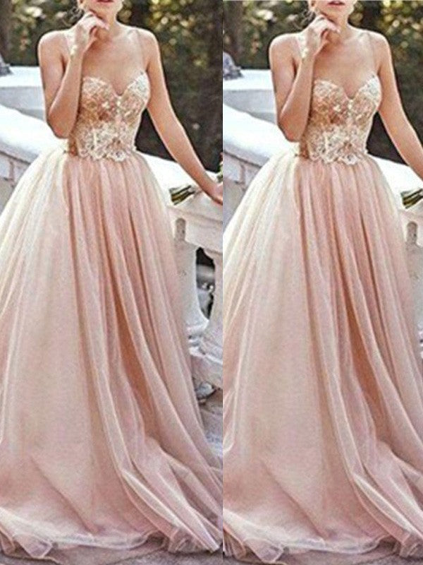 Gorgeous Sweetheart Sleeveless  Beading Tulle Prom Dress