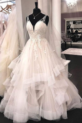 Classy Princess Wedding Dress With Ruffles lace